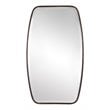 Bowery Hill MDF and Metal Floating Beveled Mirror in Dark Bronze