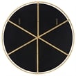 Bowery Hill Round Contemporary Iron Metal and MDF Mirror in Gold