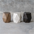 Bowery Hill Contemporary Wood Geometric Accent Table in White