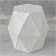 Bowery Hill Contemporary Wood Geometric Accent Table in White