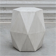 Bowery Hill Contemporary Wood Geometric Accent Table in White