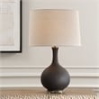 Bowery Hill Contemporary Accent Black Glaze Ceramic Table Lamp