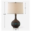 Bowery Hill Contemporary Accent Black Glaze Ceramic Table Lamp
