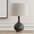 Bowery Hill Contemporary Accent Black Glaze Ceramic Table Lamp