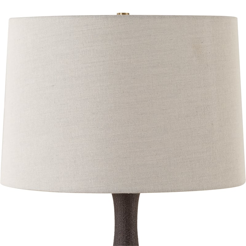 Bowery Hill Contemporary Accent Black Glaze Ceramic Table Lamp