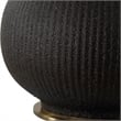 Bowery Hill Contemporary Accent Black Glaze Ceramic Table Lamp