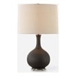 Bowery Hill Contemporary Accent Black Glaze Ceramic Table Lamp