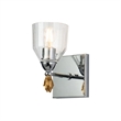 Bowery Hill 1-light Gold Flame-shaped Bath Vanity Light in Chrome