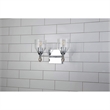 Bowery Hill 2-light Silver Flame-shaped Bath Vanity Light in Chrome