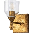 Bowery Hill 1-light Flame-shaped Bath Vanity Light in Antique Gold