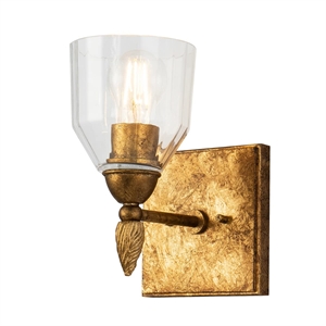 Bowery Hill 1-light Acorn-shaped Bath Vanity Light in Antique Gold