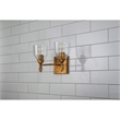 Bowery Hill 2-light Flame-shaped Bath Vanity Light in Distressed Gold