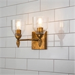 Bowery Hill 2-light Acorn-shaped Bath Vanity Light in Distressed Gold