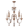 Bowery Hill Transitional 8-light 2-Tier Resin Chandelier in Antique Gold