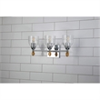 Bowery Hill 3-light Gold Flame-shaped Bath Vanity Light in Chrome