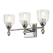 Bowery Hill 3-light Silver Flame-shaped Bath Vanity Light in Chrome