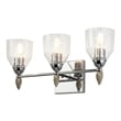 Bowery Hill 3-light Silver Acorn-shaped Bath Vanity Light in Chrome