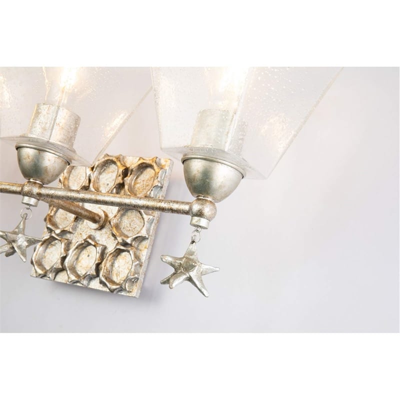 Bowery Hill 3-light Transitional Metal Bath Vanity Light in Silver Leaf