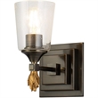 Bowery Hill 1-light Flame-shaped Bath Vanity Light in Dark Bronze