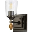 Bowery Hill 1-light Flame-shaped Bath Vanity Light in Dark Bronze