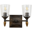 Bowery Hill 2-light Acorn-shaped Bath Vanity Light in Dark Bronze