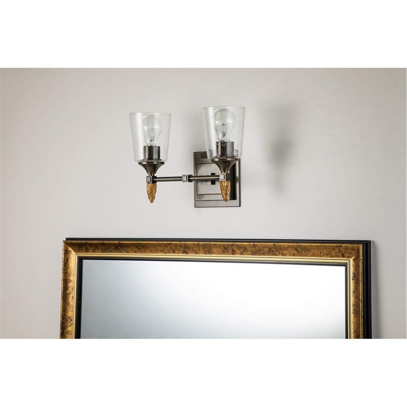 Bowery Hill 2-light Acorn-shaped Bath Vanity Light in Dark Bronze
