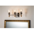 Bowery Hill 3-light Flame-shaped Bath Vanity Light in Dark Bronze
