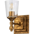 Bowery Hill 1-light Flame-shaped Bath Vanity Light in Gold Leaf
