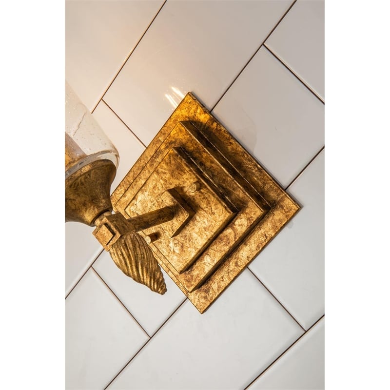 Bowery Hill 1-light Acorn-shaped Bath Vanity Light in Gold Leaf