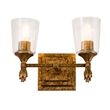 Bowery Hill 2-light Flame-shaped Bath Vanity Light in Gold Leaf