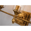 Bowery Hill 3-light Flame-shaped Bath Vanity Light in Gold Leaf