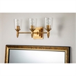 Bowery Hill 3-light Acorn-shaped Bath Vanity Light in Gold Leaf