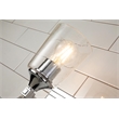 Bowery Hill 1-light Silver Flame-shaped Bath Vanity Light in Chrome