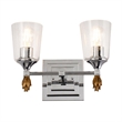 Bowery Hill 2-light Gold Flame-shaped Bath Vanity Light in Chrome