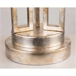Bowery Hill Transitional Metal Buffet Lamp in Silver Leaf and White