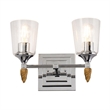 Bowery Hill 2-light Silver Flame-shaped Bath Vanity Light in Chrome