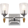 Bowery Hill 2-light Gold Acorn-shaped Bath Vanity Light in Chrome