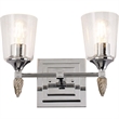 Bowery Hill 2-light Silver Acorn-shaped Bath Vanity Light in Chrome