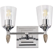 Bowery Hill 2-light Silver Acorn-shaped Bath Vanity Light in Chrome