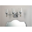 Bowery Hill 3-light Silver Flame-shaped Bath Vanity Light in Chrome
