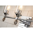 Bowery Hill 3-light Silver Flame-shaped Bath Vanity Light in Chrome