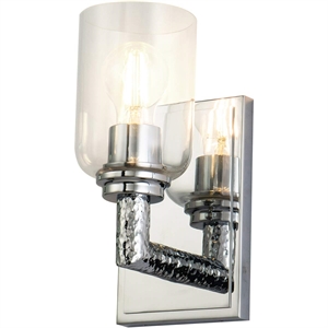 Bowery Hill 1-light Metal Bath Vanity Light in Polished Chrome