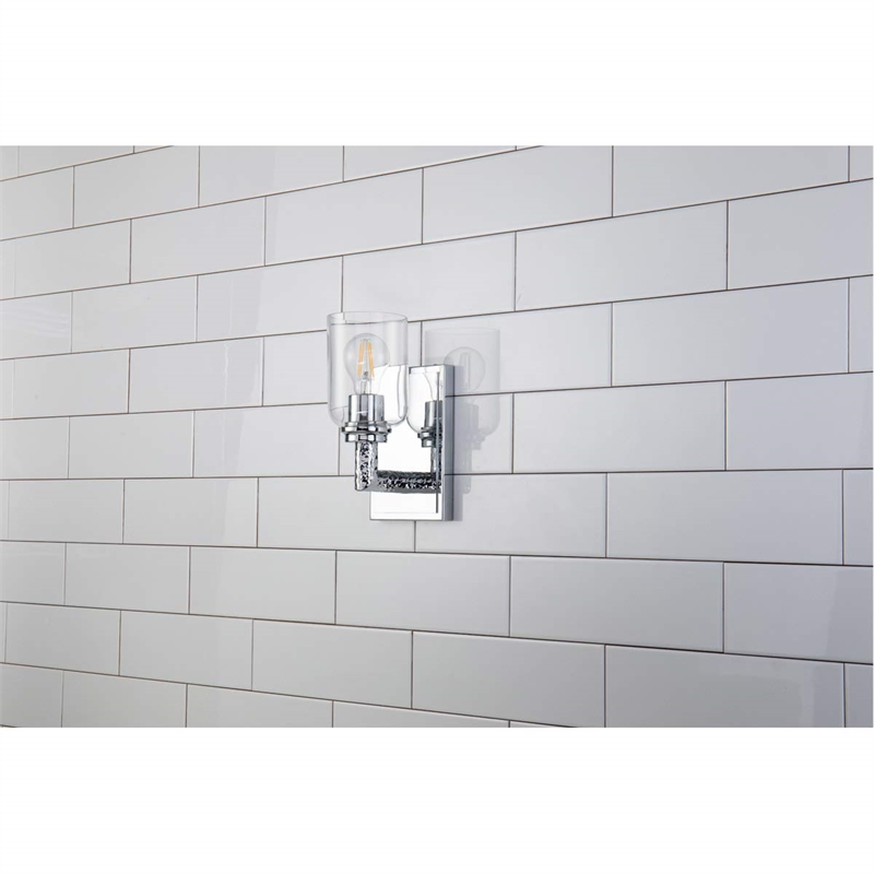 Bowery Hill 1-light Metal Bath Vanity Light in Polished Chrome