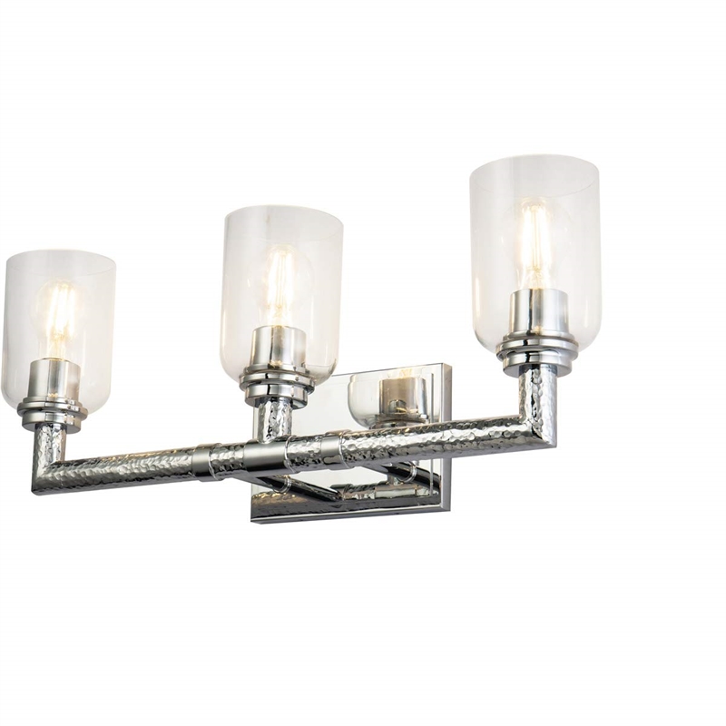 Bowery Hill 3-light Metal Bath Vanity Light in Polished Chrome