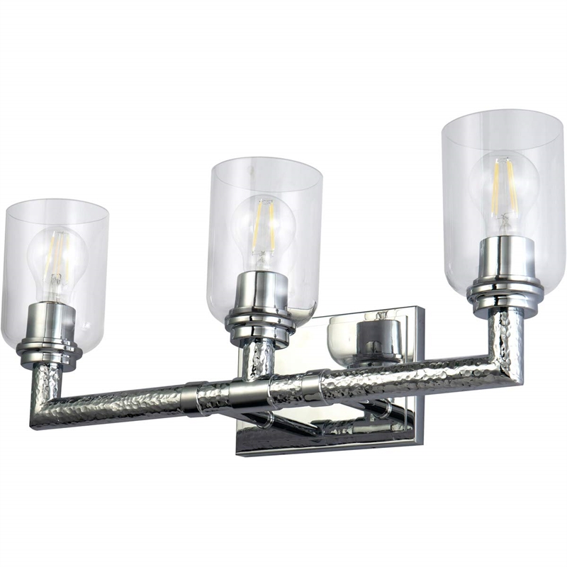 Bowery Hill 3-light Metal Bath Vanity Light in Polished Chrome