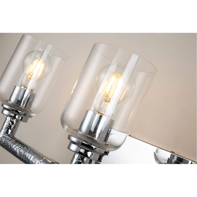 Bowery Hill 3-light Metal Bath Vanity Light in Polished Chrome