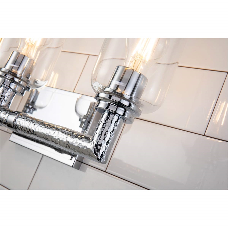 Bowery Hill 3-light Metal Bath Vanity Light in Polished Chrome