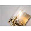 Bowery Hill Transitional 1-light Metal Bath Vanity Light in Aged Brass