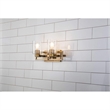 Bowery Hill Transitional 2-light Metal Bath Vanity Light in Aged Brass