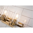 Bowery Hill Transitional 3-light Metal Bath Vanity Light in Aged Brass